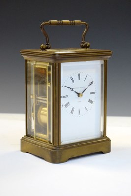 Lot 396 - Matthew Norman, London  brass cased carriage clock