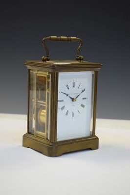 Lot 396 - Matthew Norman, London  brass cased carriage clock