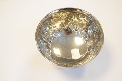 Lot 137 - Late Victorian embossed silver pedestal bowl