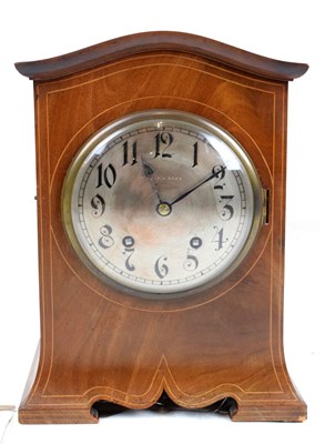 Lot 356 - German inlaid mantel clock