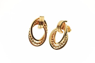 Lot 60 - Pair of yellow metal stud earrings