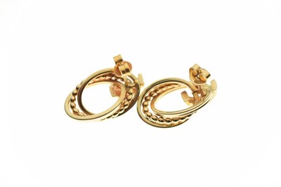 Lot 60 - Pair of yellow metal stud earrings