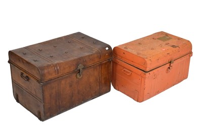 Lot 597 - Two tin trunks