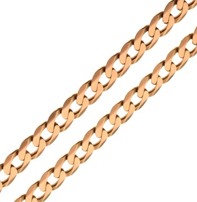 Lot 52 - 9ct gold curb-link necklace, 57.5cm long approx