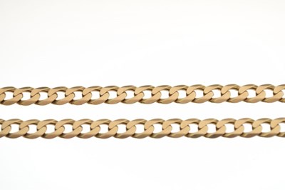Lot 52 - 9ct gold curb-link necklace, 57.5cm long approx