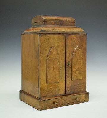 Lot 196 - 19th Century figured walnut table cabinet