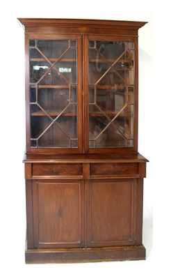 Lot 600 - 19th Century mahogany cabinet bookcase