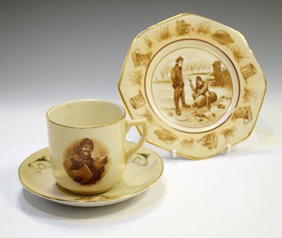 Lot 300 - Bruce Bairnsfather - 'A Momento' Souvenir of the Great War' - comprising cup, saucer and plate