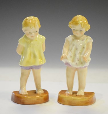 Lot 287 - Royal Worcester - Two figures comprising; Joan '2915'  and Tommy '2913'