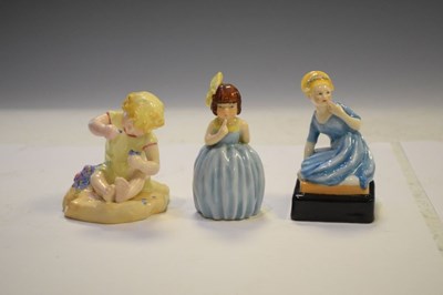 Lot 280 - Royal Worcester - Three small figures