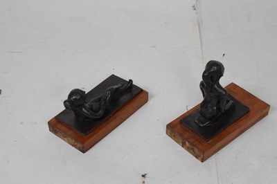 Lot 203 - Two glazed terracotta figures of nude females
