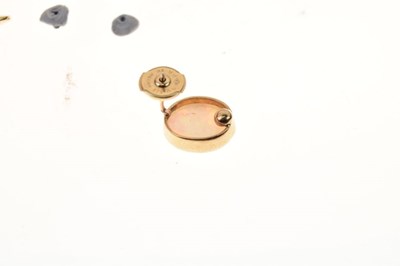 Lot 40 - Pair of single stone opal ear studs