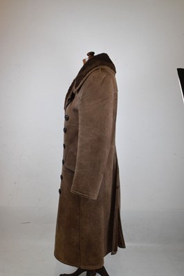 Lot 214 - Vintage Antartex double breasted sheep skin overcoat