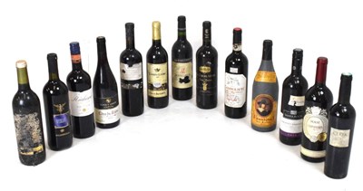 Lot 455 - Thirteen bottles of red table wine