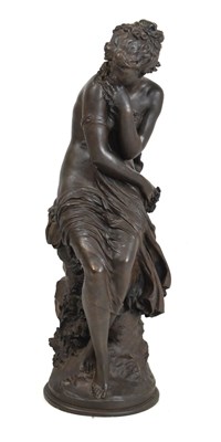 Lot 466 - Large bronzed resin figure