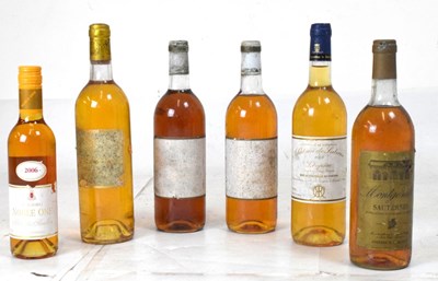 Lot 447 - Five bottles of French dessert wine, etc