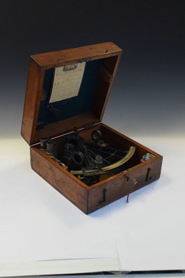Lot 223 - 19th Century Henry Hughes & Son, London cased sextant