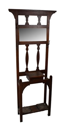 Lot 560 - Early 20th Century oak hall stand