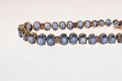 Lot 52 - Sapphire and diamond bracelet