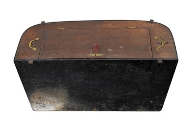 Lot 586 - 20th Century carriage box with brass inset handles