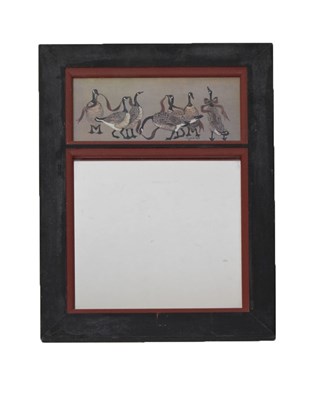 Lot 523 - Wall mirror with panel