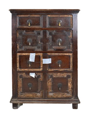 Lot 617 - Early 20th Century oak geometric chest of drawers