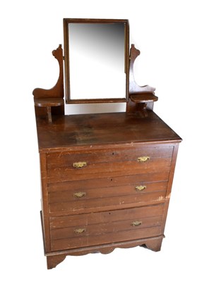 Lot 558 - Dressing chest with mirror