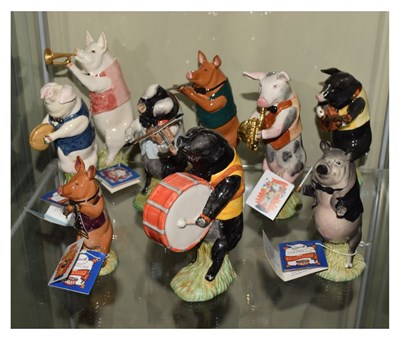 Lot 305 - Beswick 'Pig Promenade' -  Nine-piece pig band