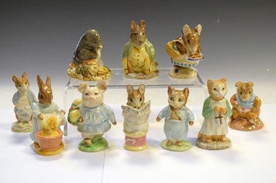 Lot 346 - Ten Beswick Beatrix Potter figures