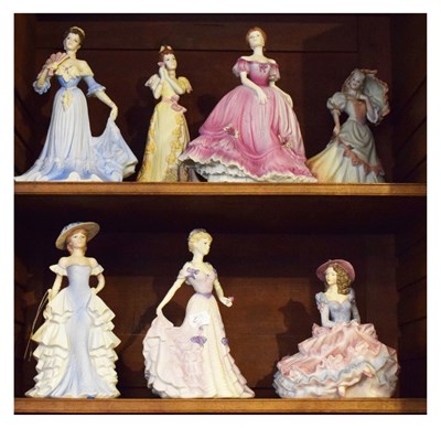 Lot 351 - Seven Coalport 'Age of Elegance'  figures