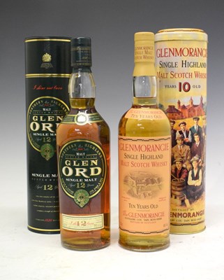 Lot 449 - Two bottles of single malt whisky comprising Glen Ord 12 Years, and Glenmorangie 10 Years