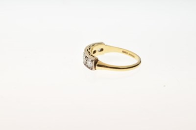 Lot 5 - Five stone diamond 18ct gold half hoop ring