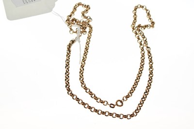 Lot 50 - 9ct gold belcher-link chain, 9g approx