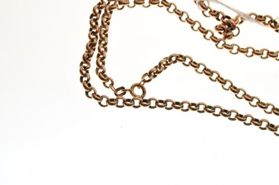 Lot 50 - 9ct gold belcher-link chain, 9g approx