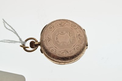 Lot 98 - Lady's 9ct yellow metal fob watch
