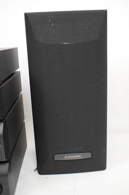 Lot 615 - Pioneer Sound System hi-fi and speakers with Pioneer SP-J420 Sound Field processor