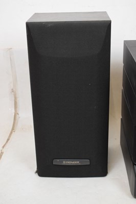 Lot 615 - Pioneer Sound System hi-fi and speakers with Pioneer SP-J420 Sound Field processor
