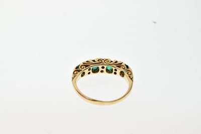 Lot 29 - Green doublet and diamond ring