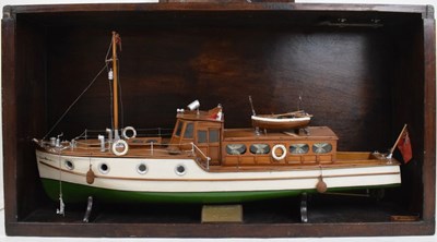 Lot 212 - Scratch built clockwork model of '60 foot' Thames Cabin Cruiser Lady Margaret