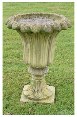 Lot 654 - Sandford Stone urn shaped garden planter