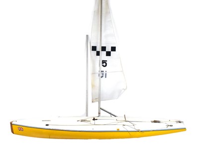 Lot 271 - Large yellow plastic sailing yacht