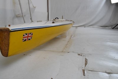 Lot 271 - Large yellow plastic sailing yacht