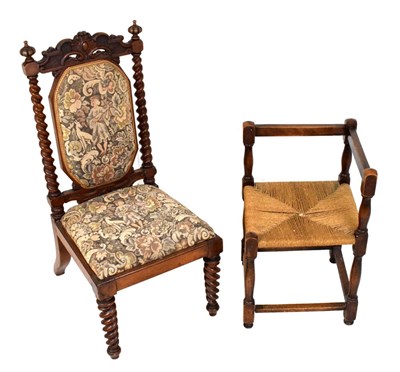 Lot 632 - Victorian chair, and corner chair