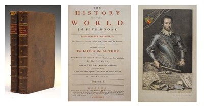 Lot 129 - Books - Ralegh (Sir Walter), 'The History of the World in Five Books', Vols I & II, 1736