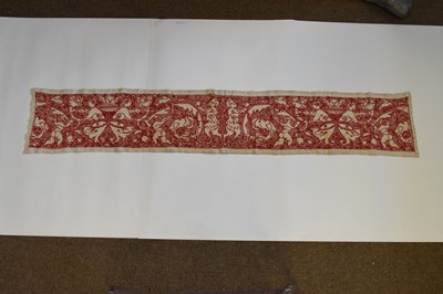 Lot 225 - Italian embroidered frieze panel