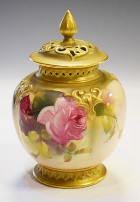 Lot 315 - Royal Worcester pot pourri vase