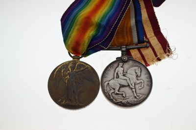 Lot 221 - First World War medal pair awarded to J.52183 C.Hancock A.B.R.N.