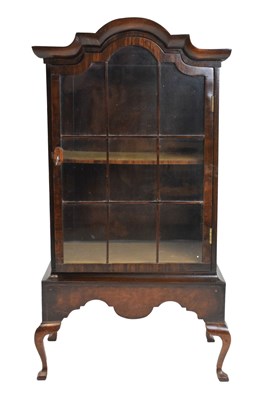 Lot 587 - Table top Queen Anne style arched cabinet/bookcase