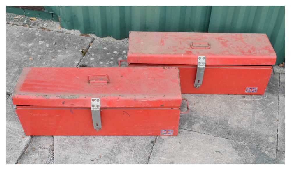 Lot 576 - Two Red Roebuck tool chest