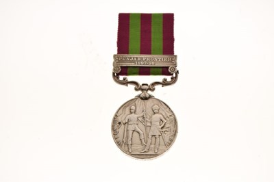 Lot 219 - Victorian India Medal awarded to Private A. Yates of the Argyll and Sutherland Highlanders